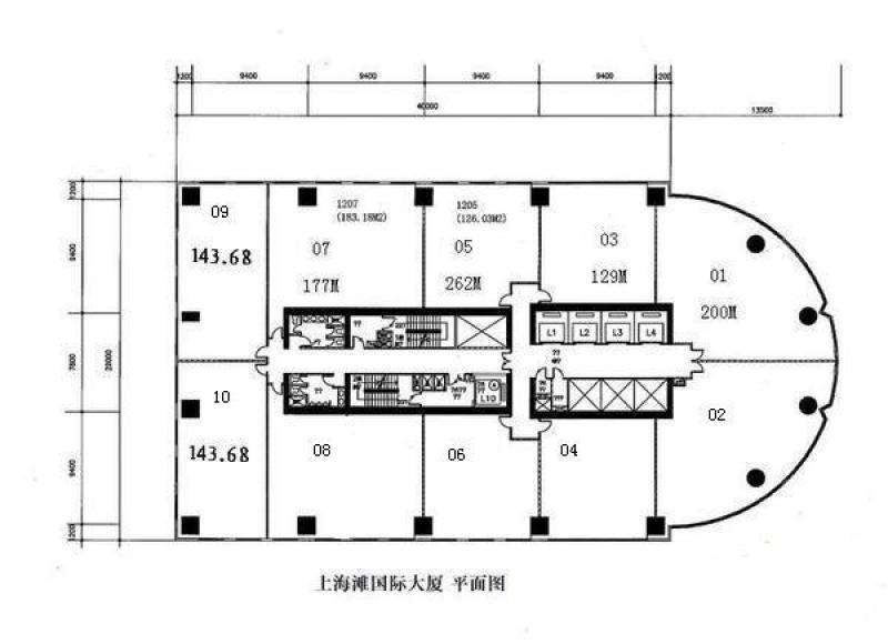 上海滩国际大厦户型图